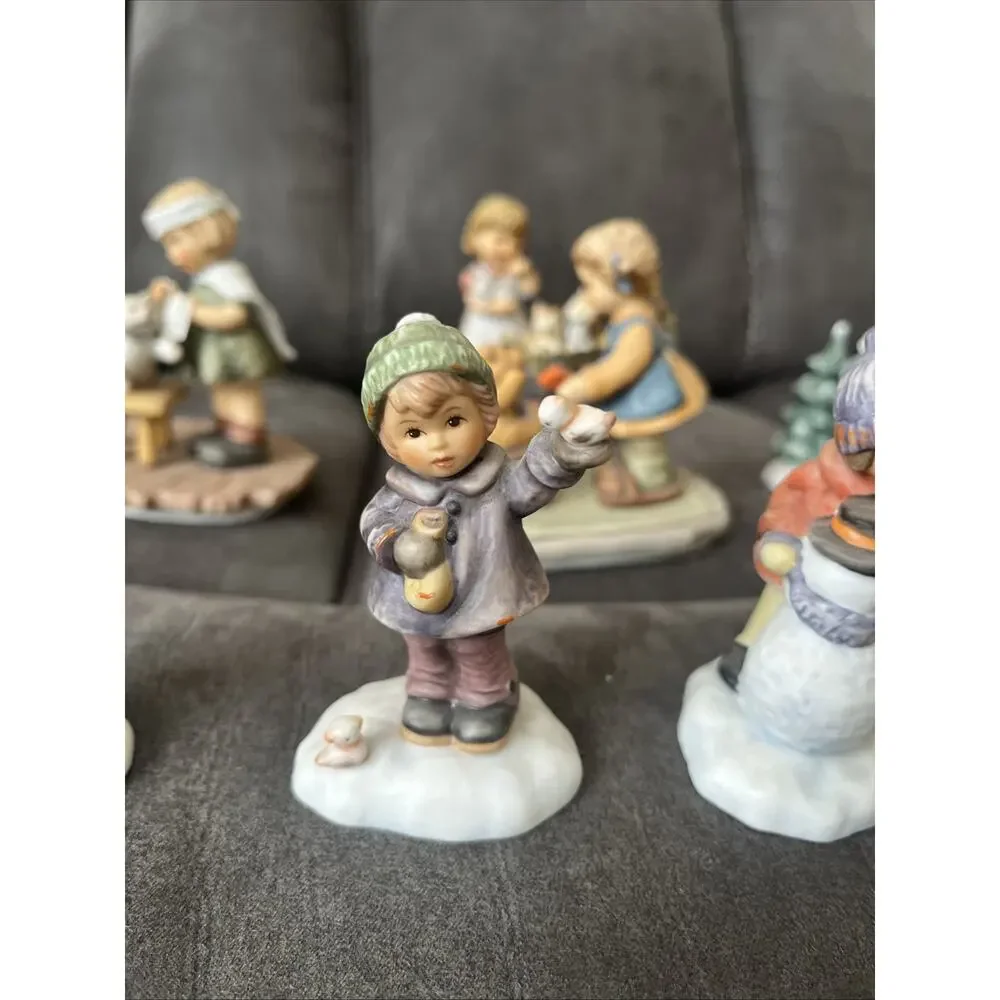 Lot Of 11 Berta Hummel Goebel 2003 Figurine Cat Snowman Swing Children. Perfect!